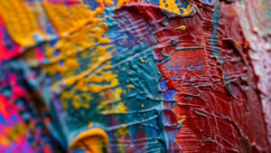 Abstract paint on a canvas